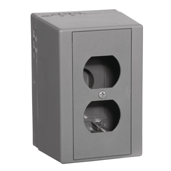 Electrical Enclosures, 2.54 in H, 5.62 in D, 3.31 in W, NEMA 5-15R, PVC